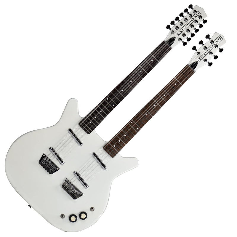 Danelectro 6/12 Doubleneck Electric Guitar ~ White Pearl