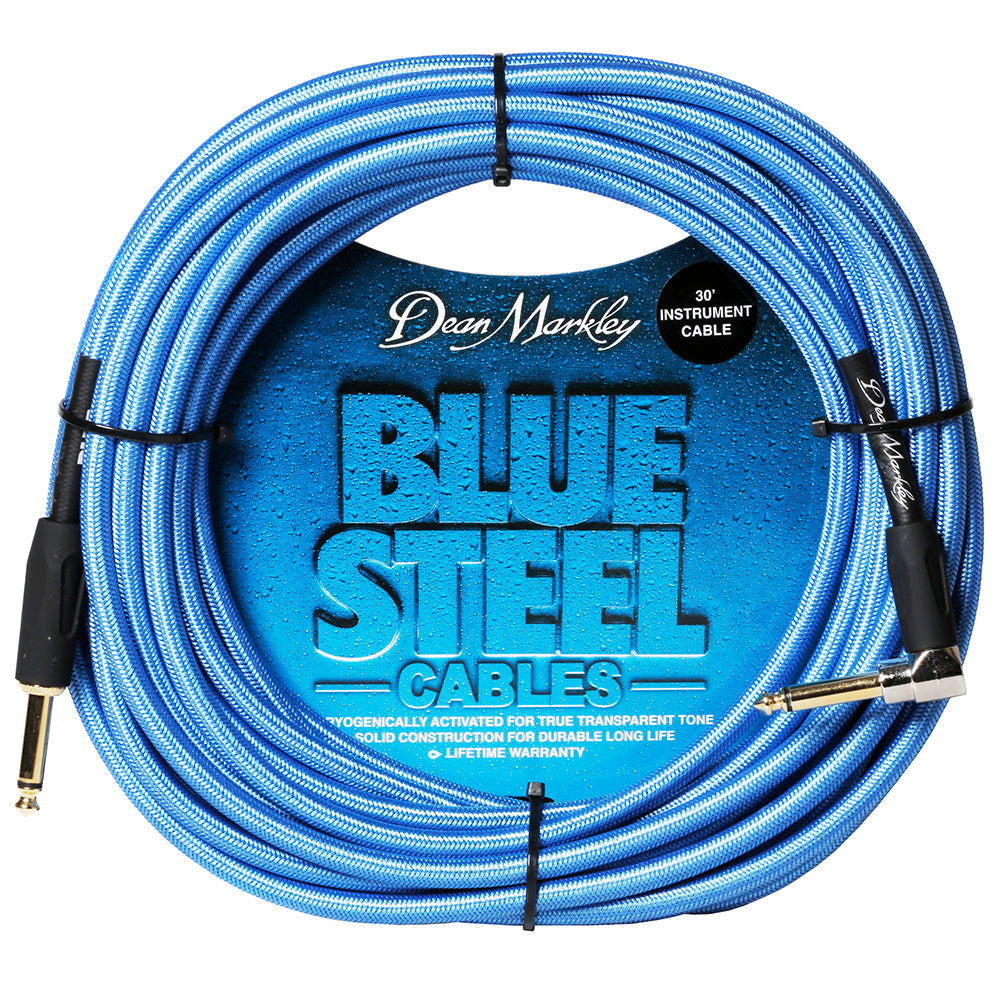 Dean Markley Blue Steel Instrument Cable 30ft Right Angle Ivor