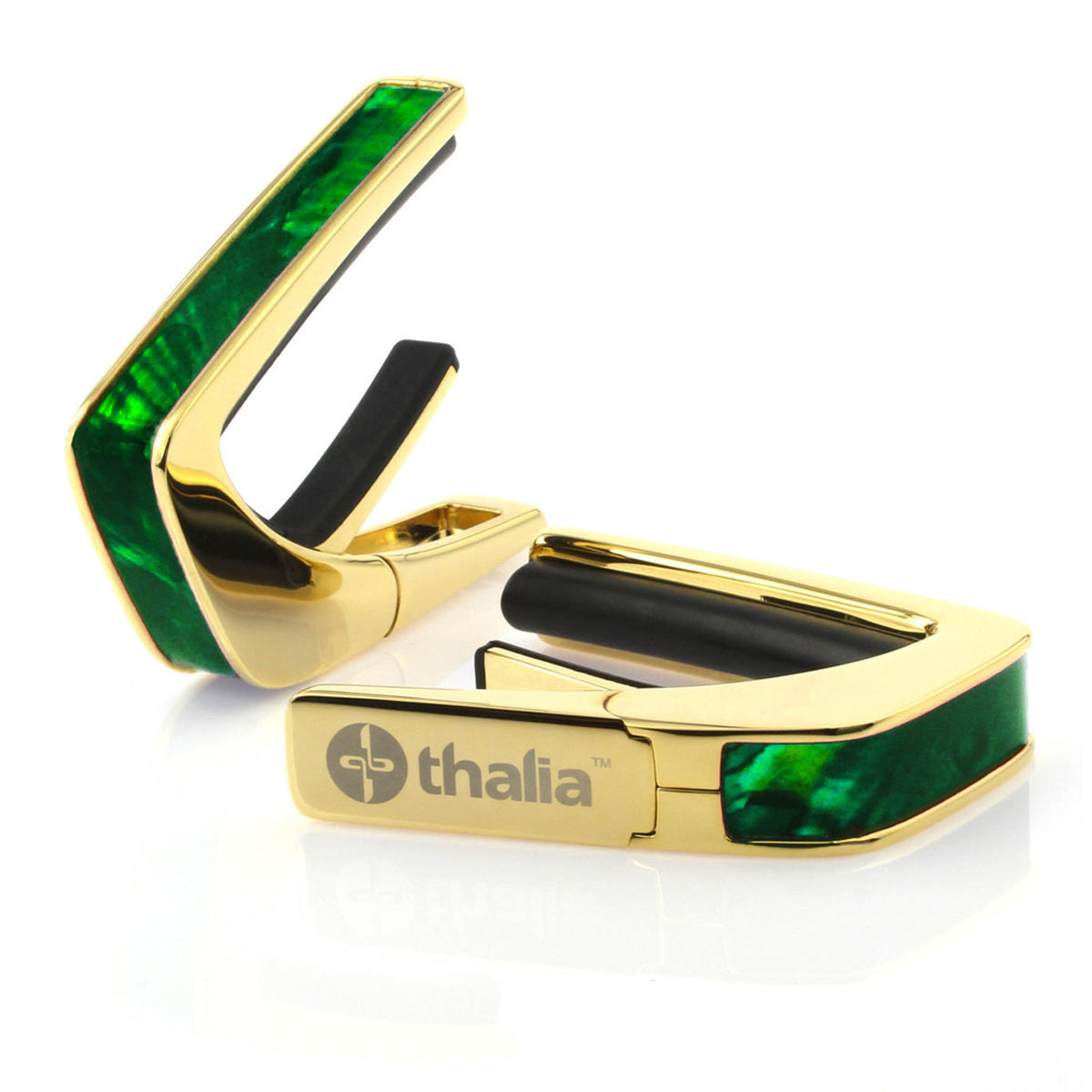 Thalia Capo Exotic Shell Series 24K Gold Paua Heart [新仕様] タリアカポ Thalia Exotic Series Shell Collection Capo ~ Black Chrome with Purple Paua  Inlay