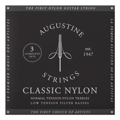 Augustine ABK Classic Black String Set ~ Pack of 3