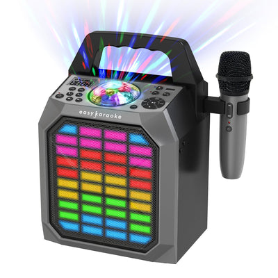 Easy Karaoke Party Hub with Light Show and Wireless Microphone