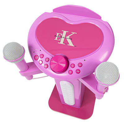 Easy Karaoke Bluetooth¸ Kids Singalong Pedestal Karaoke Machine ~ Pink