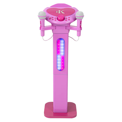 Easy Karaoke Bluetooth¸ Kids Singalong Pedestal Karaoke Machine ~ Pink