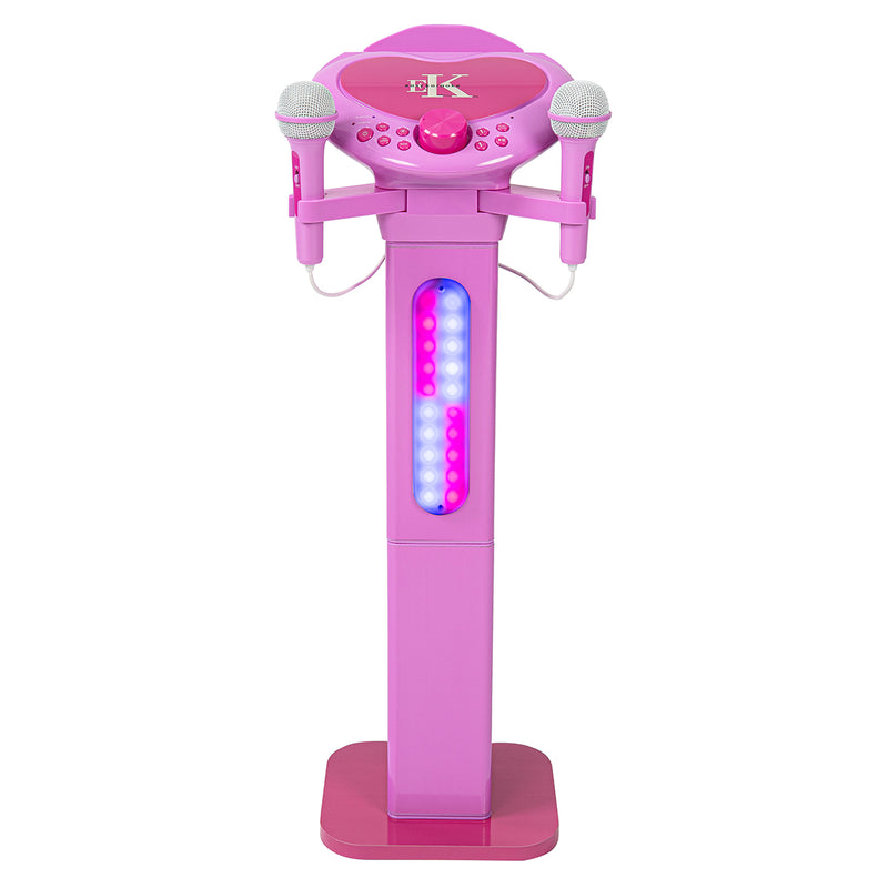 Easy Karaoke Bluetooth¸ Kids Singalong Pedestal Karaoke Machine ~ Pink