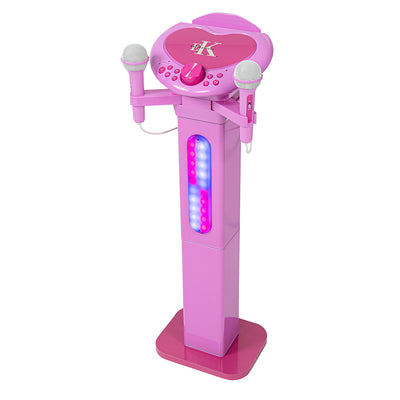 Easy Karaoke Bluetooth¸ Kids Singalong Pedestal Karaoke Machine ~ Pink
