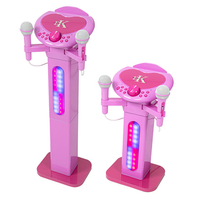 Easy Karaoke Bluetooth¸ Kids Singalong Pedestal Karaoke Machine ~ Pink
