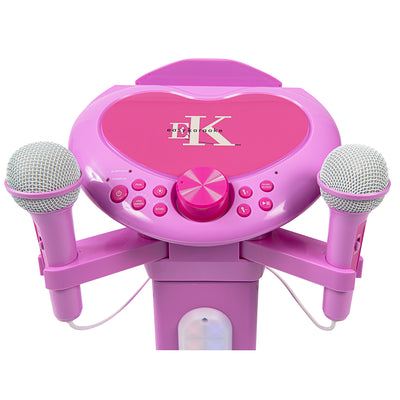 Easy Karaoke Bluetooth¸ Kids Singalong Pedestal Karaoke Machine ~ Pink