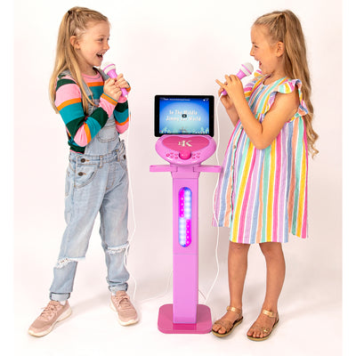 Easy Karaoke Bluetooth¸ Kids Singalong Pedestal Karaoke Machine ~ Pink