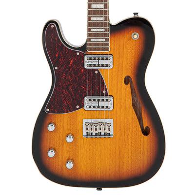 Vintage REVO Series 'Midline' Left-Hand Electric Guitar ~ 2 Tone Sunburst