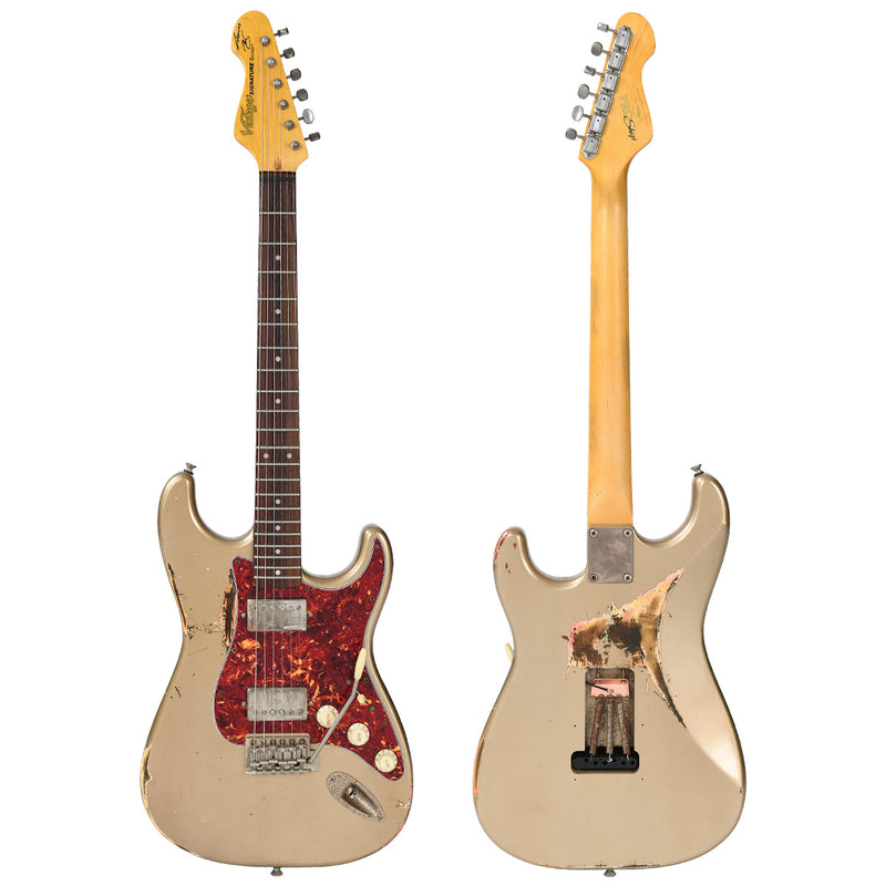 Heavy Distressed Shoreline Gold Vintage V6 ProShop Custom-Build Electric Guitar
