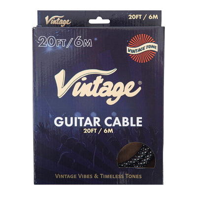 Vintage Braided Guitar Cable ~ 20ft/6m