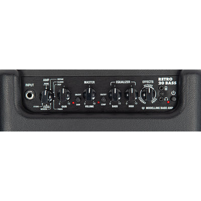 Black Vintage Retro 20W Bass Combo with DSP