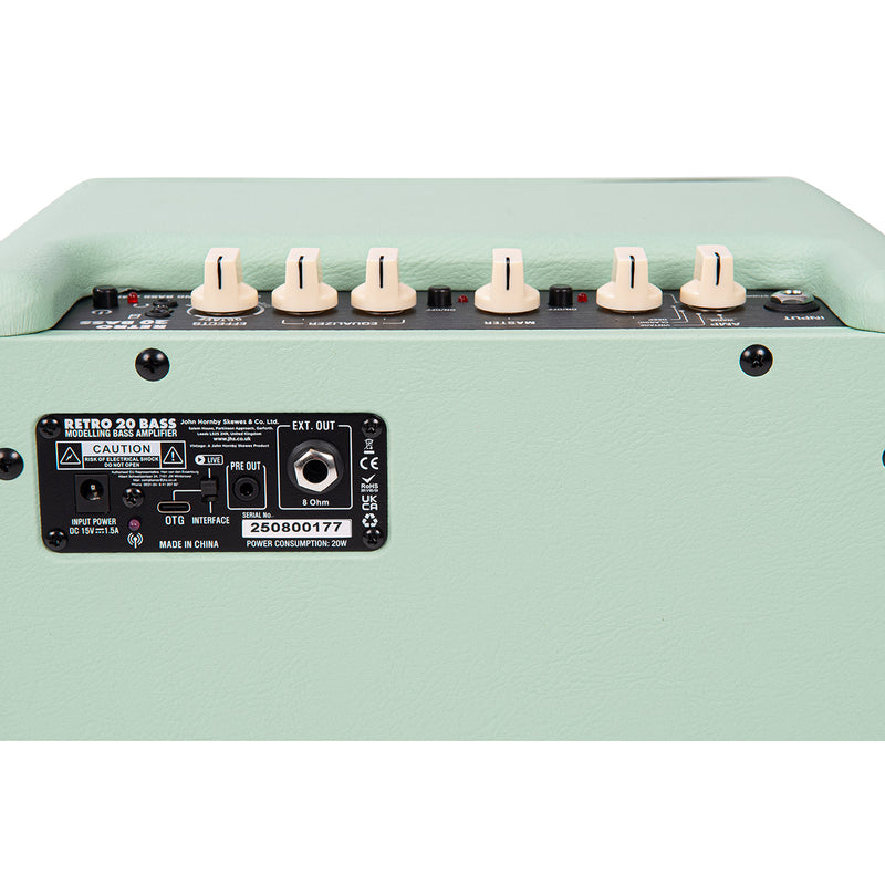 Mint Green Vintage Retro 20W Bass Combo with DSP