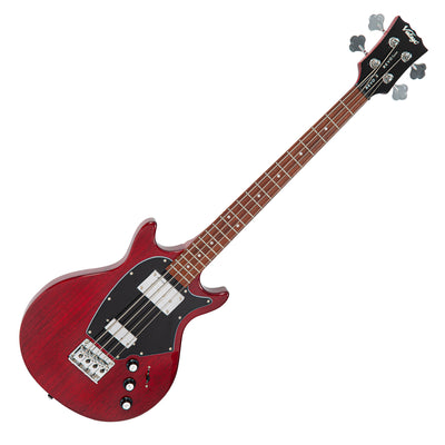 See Thru Cherry Red Vintage REVO Series 'Callan' Bass