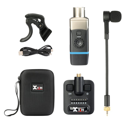 Xvive Saxophone & Trumpet Wireless System with Travel Case