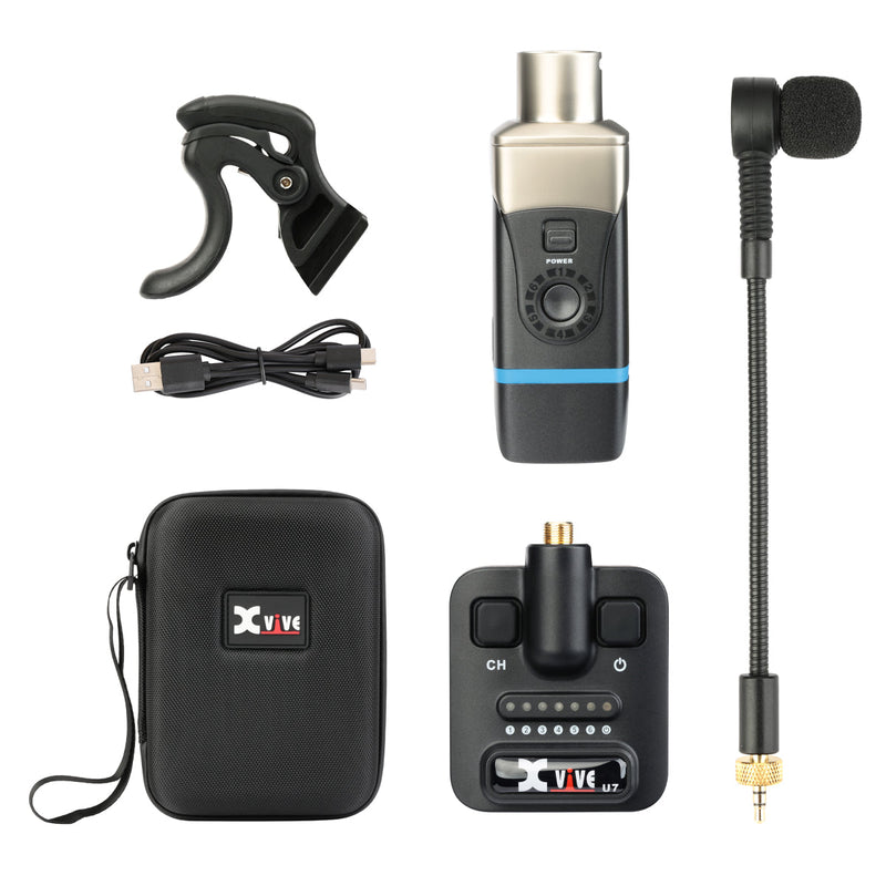 Xvive Saxophone & Trumpet Wireless System with Travel Case