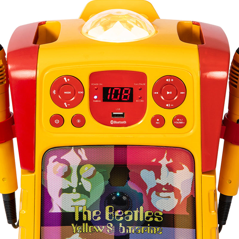 The Beatles Yellow Submarine Karaoke Speaker with Lightshow and 2 Microphones