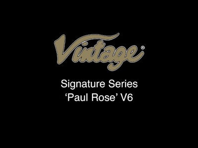 Vintage V6 Paul Rose Signature Electric Guitar ~ Distressed Sunset Sunburst