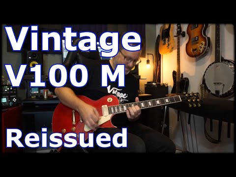 Vintage V100M ReIssued Electric Guitar ~ Gold Top