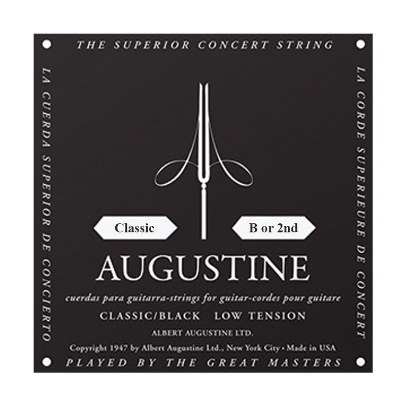 Augustine A2 Classic Black Single String - B/2nd
