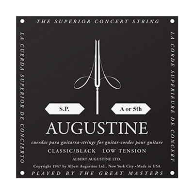 Augustine A6BK Classic Black Single String - E/6th