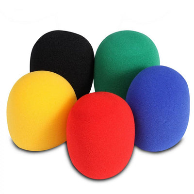 On-Stage Microphone Windscreens ~ Multi Coloured 5-Pack