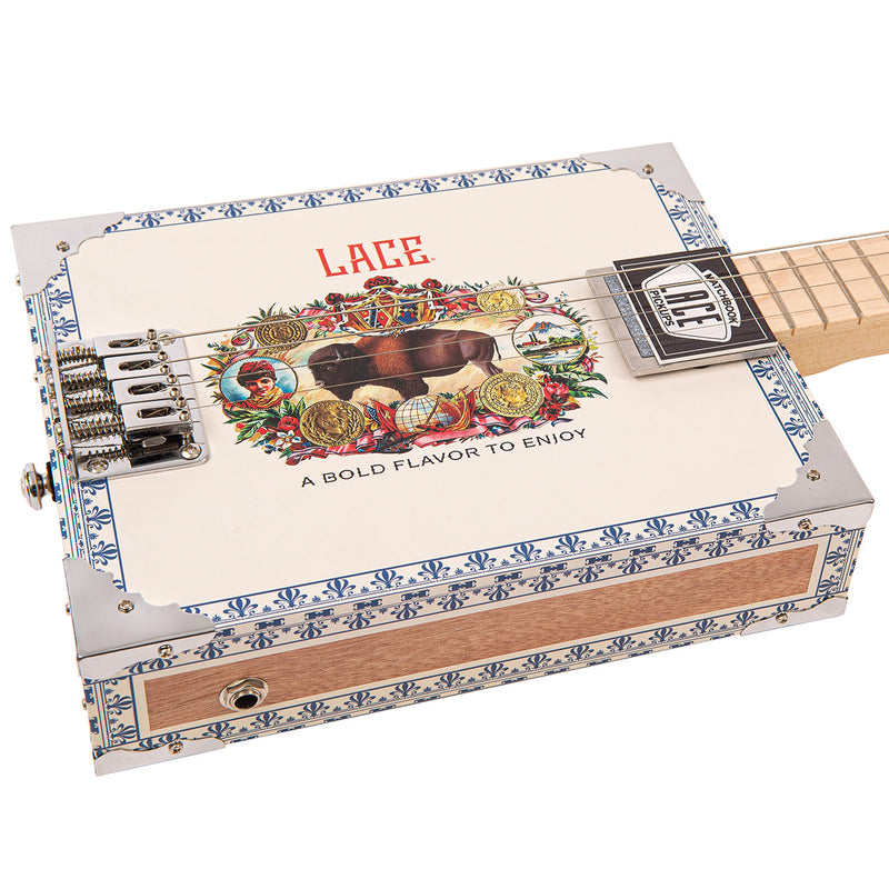 Lace Cigar Box Electric Guitar ~ 4 String ~ Buffalo Bill