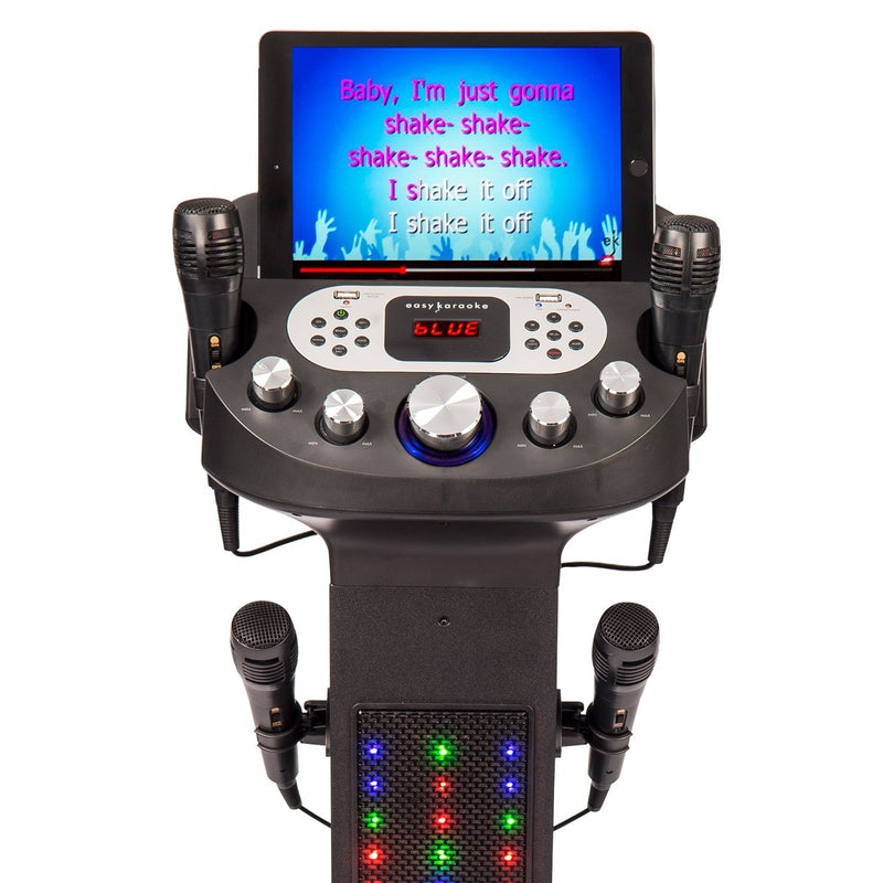 Easy Karaoke Smart Bluetooth® Karaoke System + 4 Wired Microphones