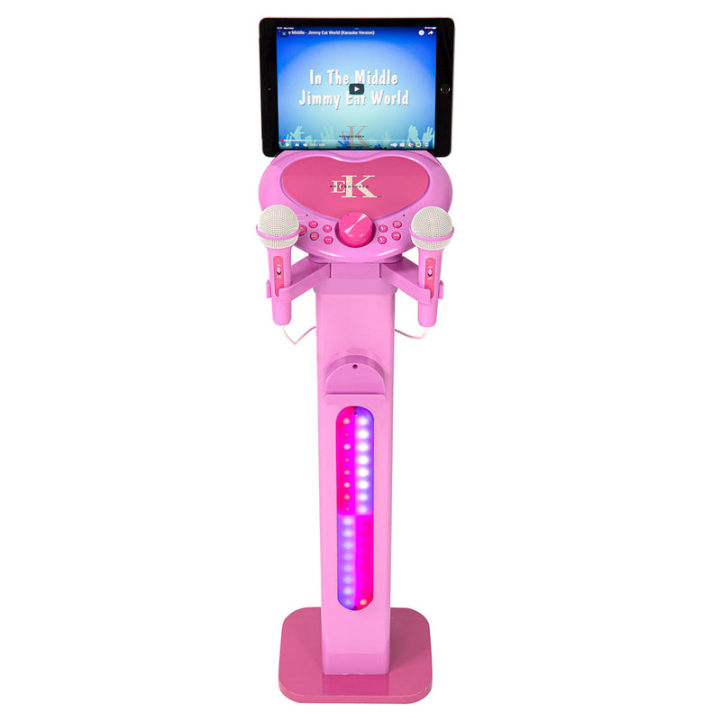 Easy Karaoke Bluetooth¸ Kids Singalong Pedestal Karaoke Machine ~ Pink