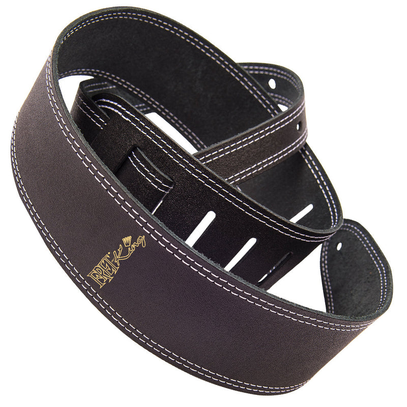 Fret-King Leather Guitar Strap ~ Black