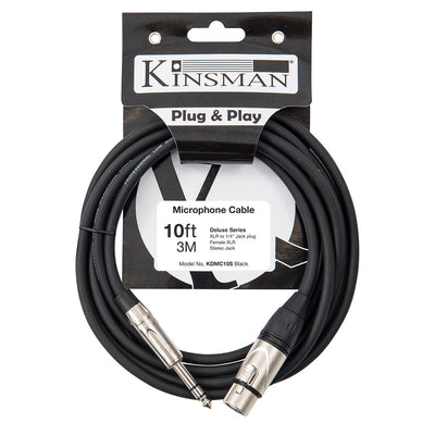 Kinsman Deluxe Stereo Microphone Cable ~ 10ft/3m