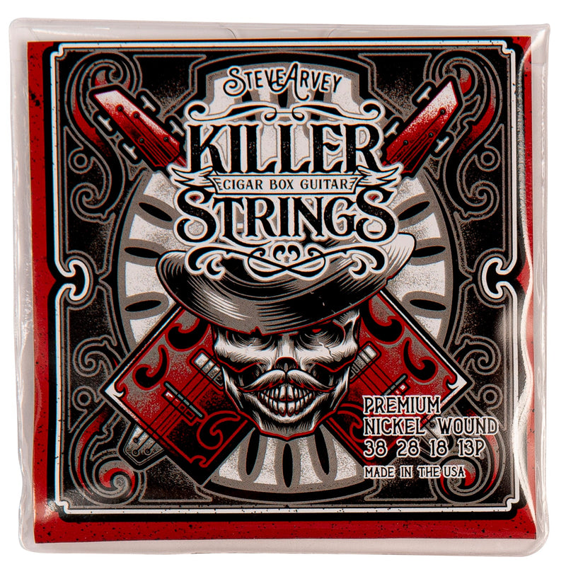 Killer Strings for Cigar Box Guitars - Set of 4 - Light Nickel