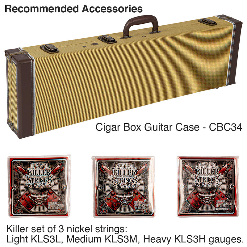 Lace Cigar Box Electric Guitar ~ 3 String ~ Big Wolf