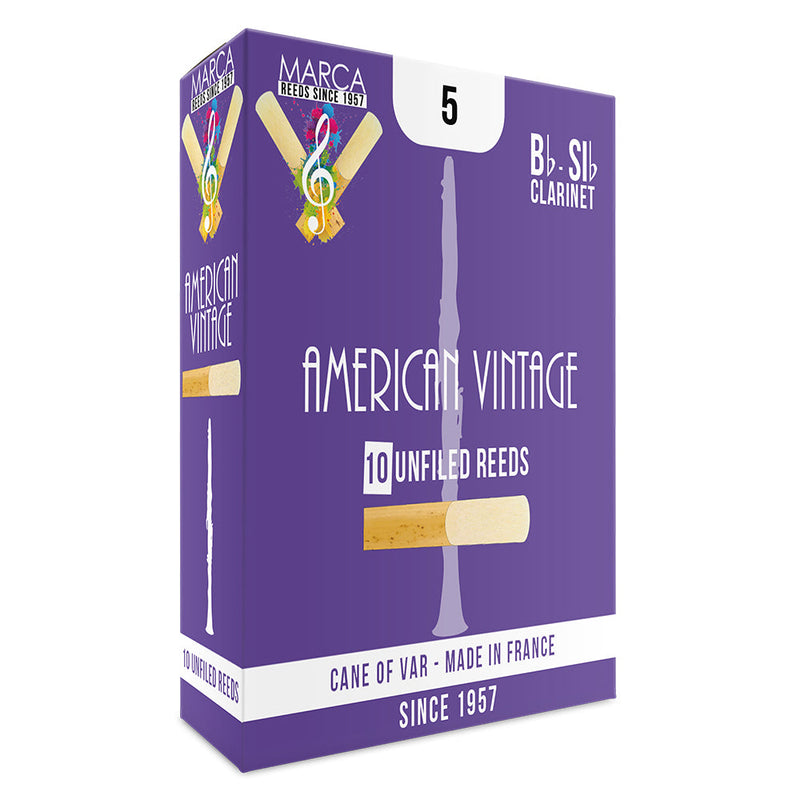 Marca American Vintage Reeds ~ 10 pack ~ Bb Clarinet ~ 5