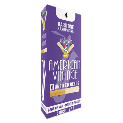 Marca American Vintage Reeds ~ 5 pack ~ Baritone Sax ~ 4