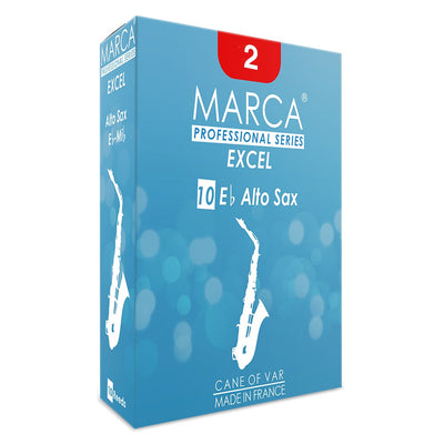 Marca Excel Reeds ~ 10 Pack ~ Alto Sax ~ 2
