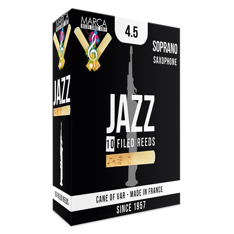 Marca Jazz Filed Reeds ~ 10 Pack ~ Soprano Sax ~ 4.5