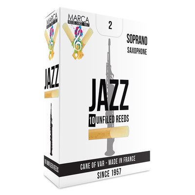 Marca Jazz Unfiled Reeds ~ 10 Pack ~ Soprano Sax ~ 2