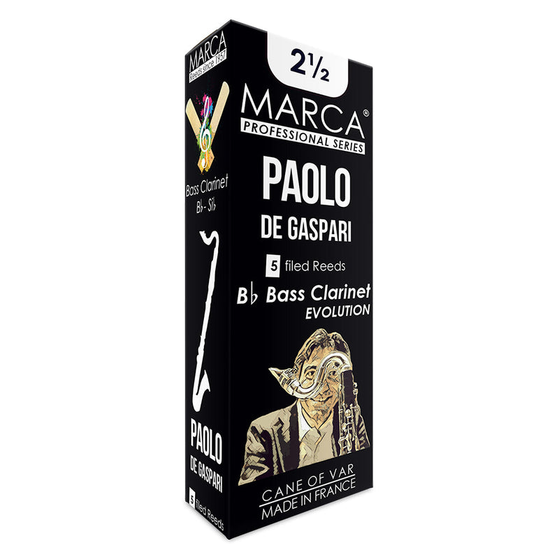 Marca Paolo De Gaspari Reeds ~ 5 Pack ~ Bass Clarinet ~ 2.5