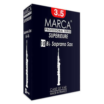 Marca Superieure Reeds ~ 10 Pack ~ Soprano Sax ~ 3.5