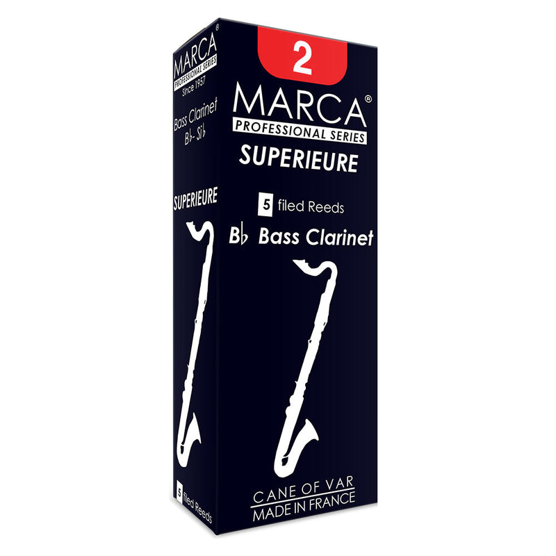 Marca Superieure Reeds ~ 5 Pack ~ Bass Clarinet ~ 2
