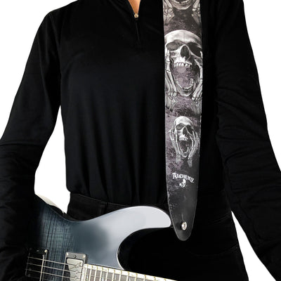 Perri's 2.5" Leather Guitar Strap ~ Alchemy The Scream
