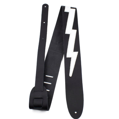 Perri's 2.5" Famous Guitar Strap ~ Black with Lightning Bolt