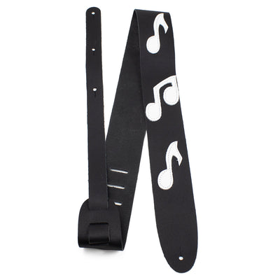Perri's 2.5" Famous Guitar Strap ~ Black with Musical Notes