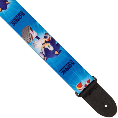 Perri's Official Sonic The Hedgehog Polyester 2" Guitar Strap ~ Blue Pattern