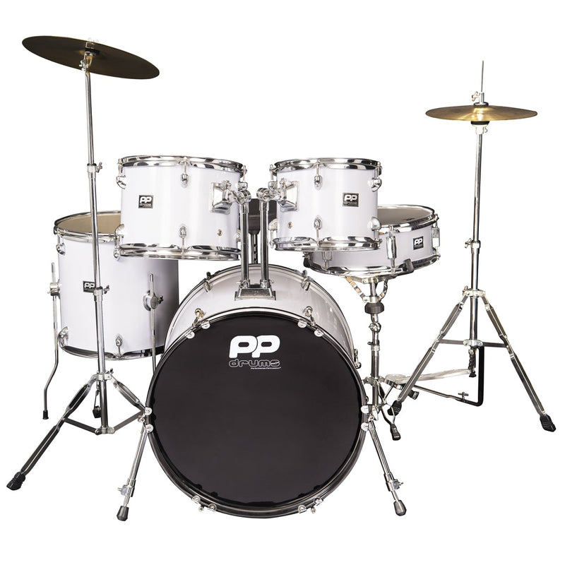 PP Drums 5pc Fusion Drum Kit ~ White