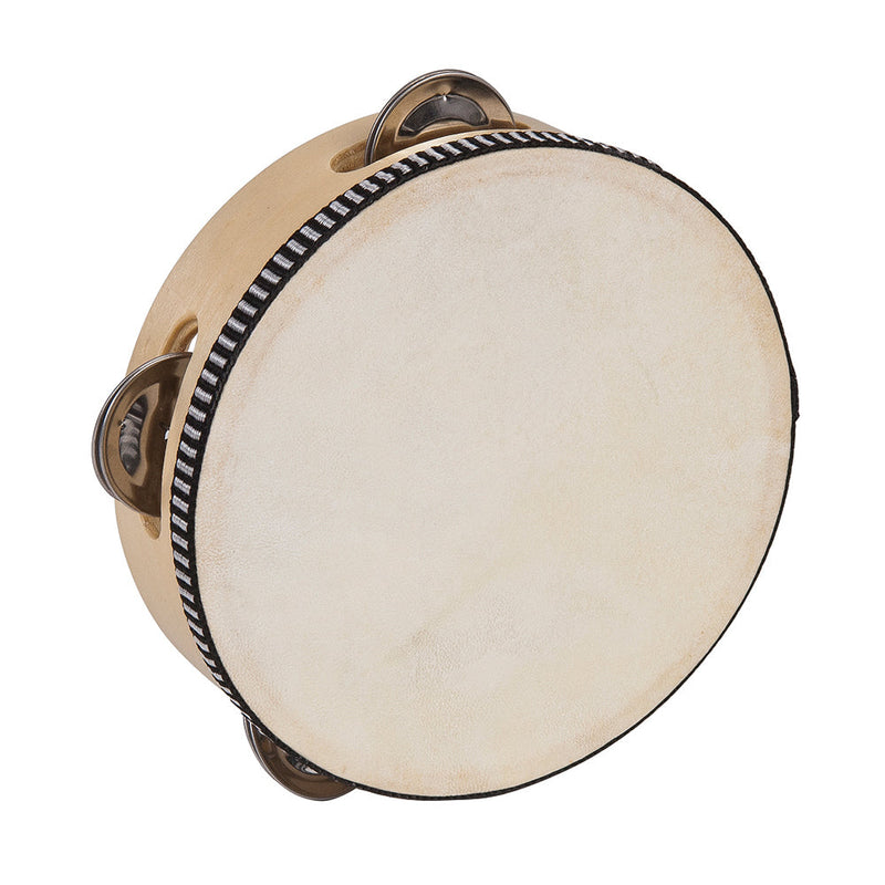PP World Wooden Tambourine ~ 15cm Natural