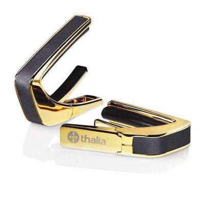 Thalia Exotic Series Shell Collection Capo ~ Gold with Ebony Inked Inlay