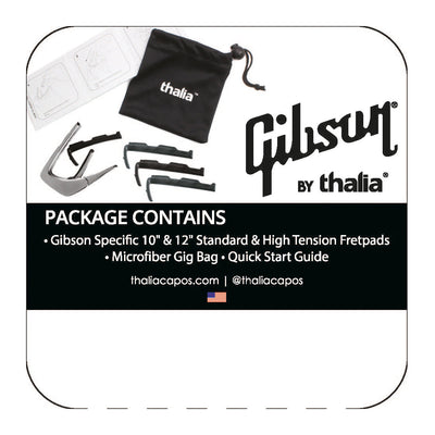 Gibson® by Thalia Black Chrome Capo ~ Hummingbird Inlay