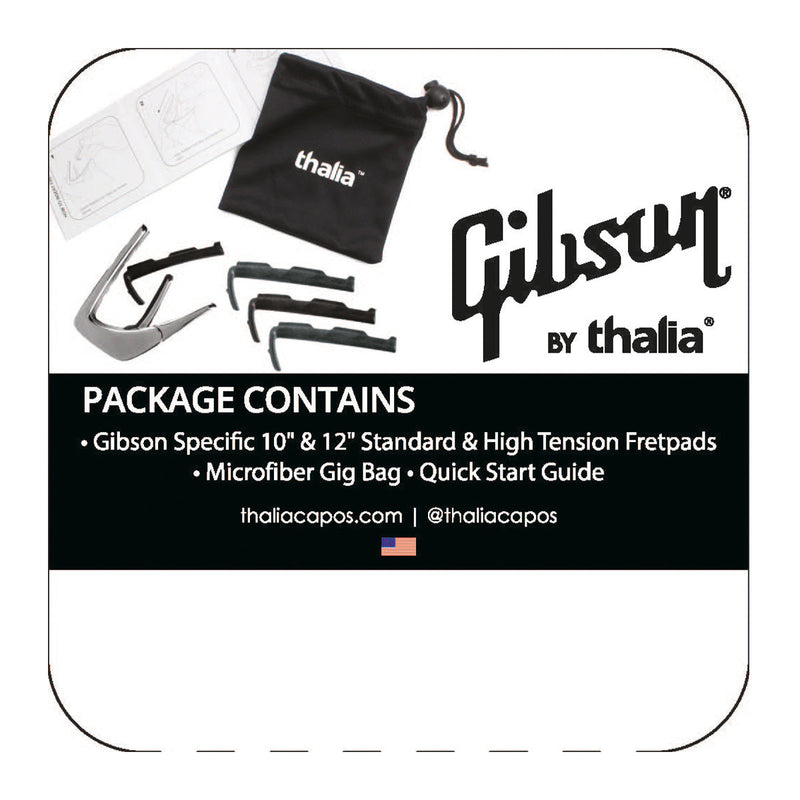 Gibson® by Thalia Black Chrome Capo ~ Split Diamond Inlay